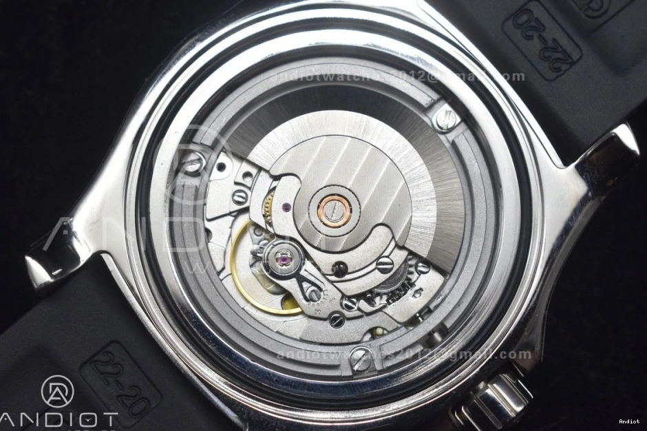 Black On TF A2824 1:1 Best Superocean Bezel Strap Rubber Automatic Black Orange 44 Dial Edition 0421